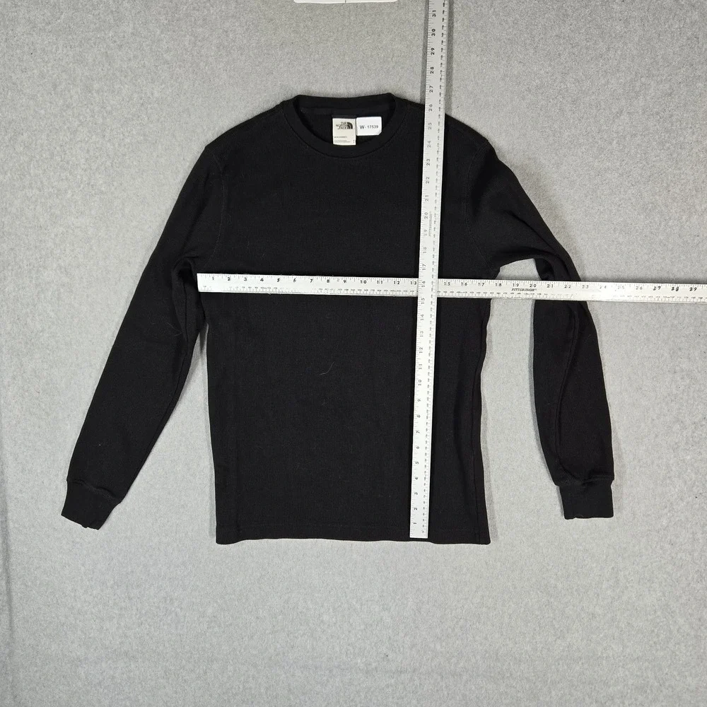 The North Face Men Shirt S Black Thermal Shirt Logo Long Sleeve